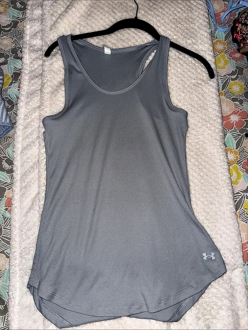Under Armour HeatGear Rib Women's Tank Gray Medium